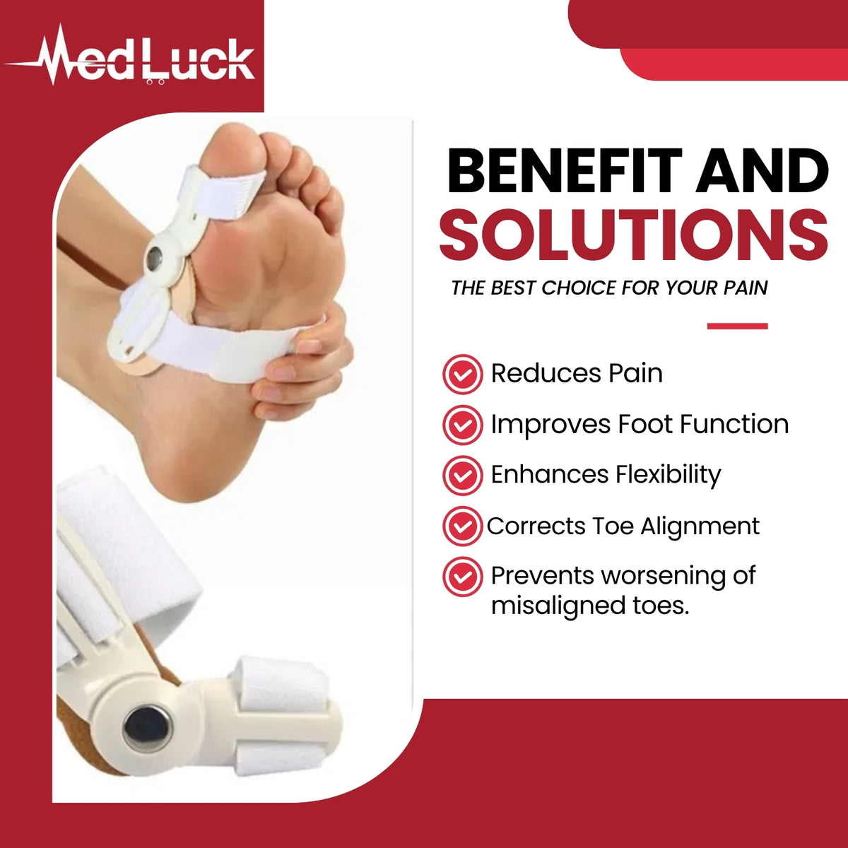 Medluck's Adjustable Bunion Splint